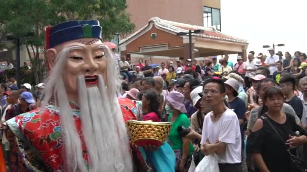 Taipei Tajwan Czerwca 2018 Spowolniony Ruch Tudigong Boga Długowieczności Frontowa — Wideo stockowe