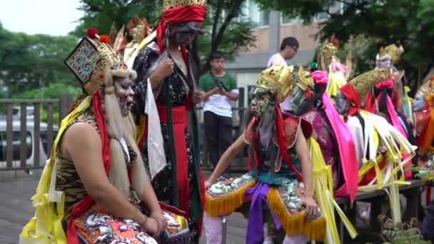 Taipei Taiwan Mei 2017 Viering Van Matsu God Traditionele Troep — Stockvideo