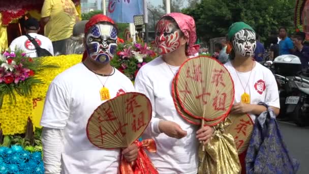 2017 Taipei Taiwan May 2017 Slow Motion Celebration Matsu God — 비디오