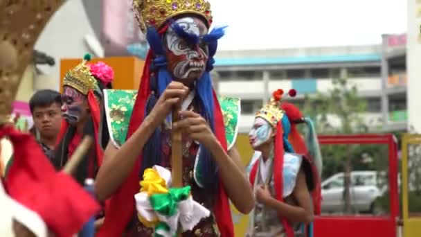 Taipei Taiwan Maio 2017 Celebration Matsu God Trupes Tradicionais Oito — Vídeo de Stock