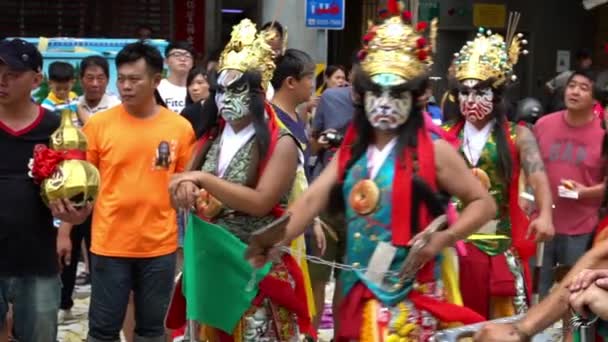 2018 Taipei Taiwan June 2018 Slow Motion Pilgrimmage Matsu God — 비디오