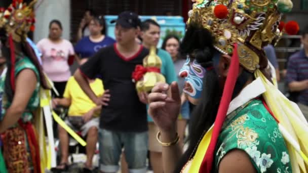 2018 Taipei Taiwan June 2018 Slow Motion Procession Guard Face — 비디오