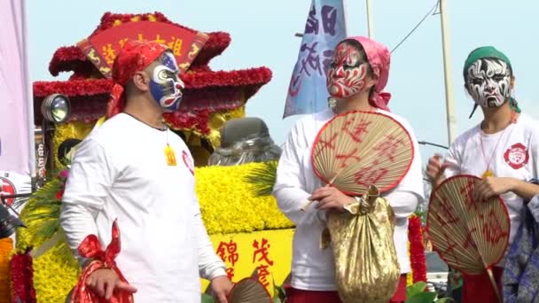 2017 Taipei Taiwan May 2017 Slow Motion Procession Guard Face — 비디오