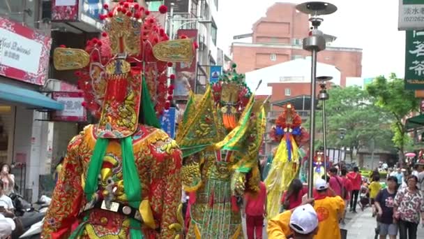 Taipei Taiwan 2017 Május Lassú Mozgás Matsu Isten Ünnepe Hagyományos — Stock videók