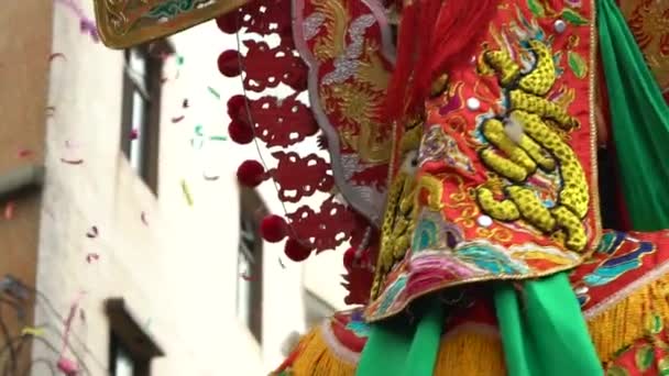 Taipei Taiwan Mai 2017 Célébration Ralenti Dieu Matsu Défilé Traditionnel — Video