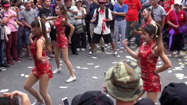 Taipei Taiwan Junho 2018 Lento Movimento Belas Senhoras Asiáticas Dançando — Vídeo de Stock