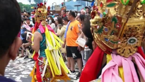 2018 Taipei Taiwan June 2018 Slow Motion Pilgrimmage Matsu God — 비디오