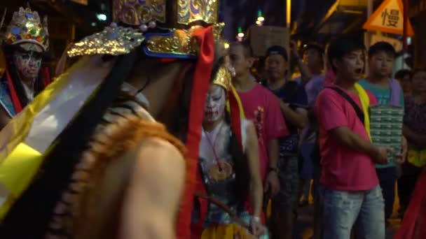 Taipei Taiwán Mayo 2017 Danza Cámara Lenta Guardia Batalla Pintan — Vídeos de Stock