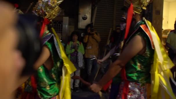 Taipei Taiwán Mayo 2017 Protector Procesión Cámara Lenta Pintando Cara — Vídeo de stock