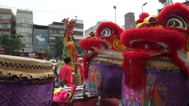 Taipei Taiwan May 2017 Celebration Matsu God Traditional Parade Taiwanese — Stock Video