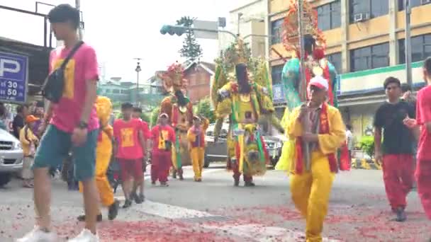 Taipei Taiwán Mayo 2017 Celebración Dios Matsu Desfile Tradicional Dioses — Vídeo de stock