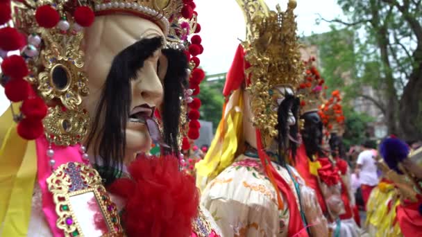 Taipei Taiwán Mayo 2017 Celebración Dios Matsu Desfile Tradicional Dioses — Vídeo de stock