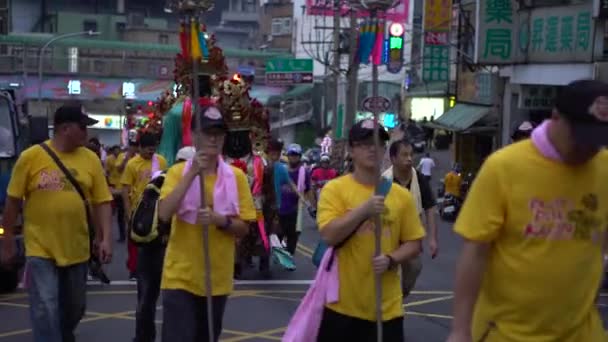Taipei Tajwan Maja 2017 Święto Matsu Boga Tradycyjna Tajwańska Parada — Wideo stockowe