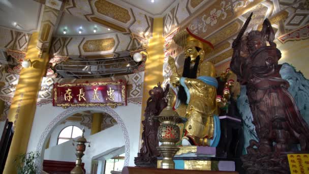 Tamsui Deki Tian Yuan Tapınağı Nın Yanında Farklı Taocu Tanrılar — Stok video