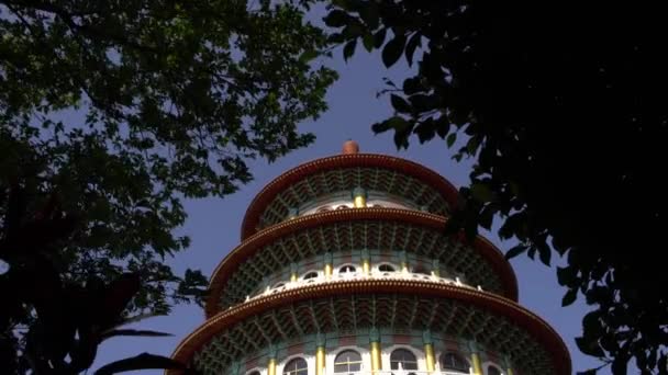 Tian Yuan Gong Templo Tamsui Pagoda Alta También Llamada Templo — Vídeos de Stock