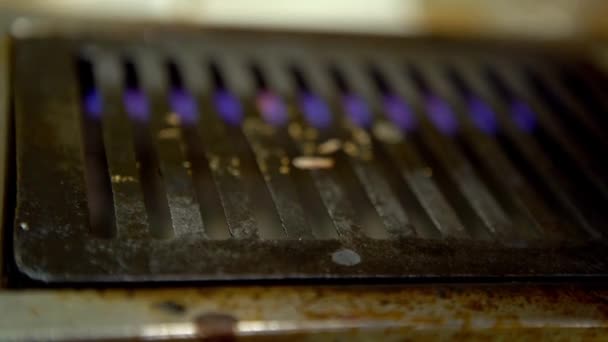 Dun Gesneden Japans Wagyu Rundvlees Grille Voor Barbecue Grill Een — Stockvideo