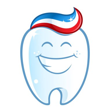 Kocaman bir gülümseme ile sempatik diş