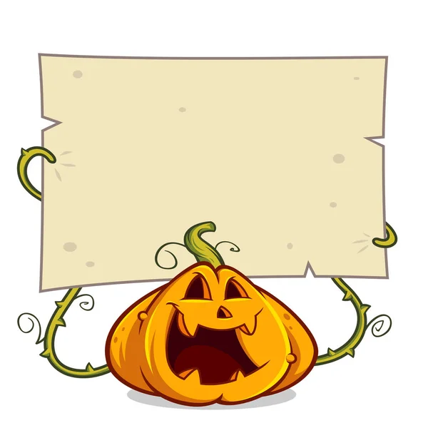 Calabaza divertida de Halloween — Vector de stock