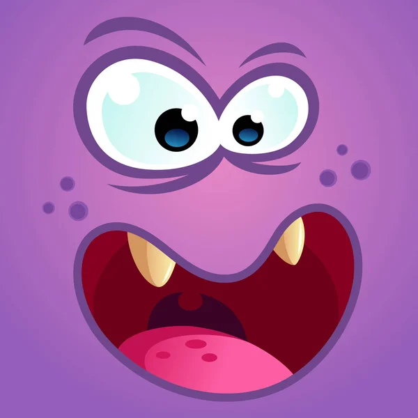 Funny monster face — Stock Vector