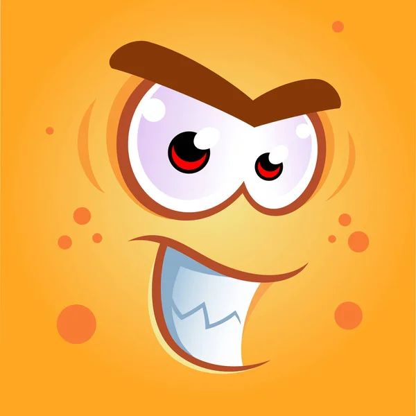 Funny monster face — Stock Vector