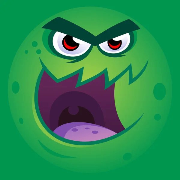 Funny monster face — Stock Vector