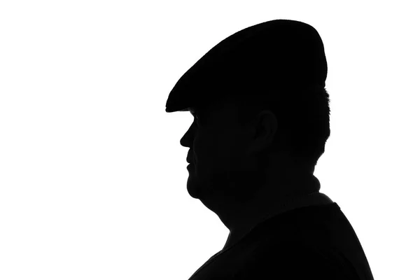 Portrait of kind fat man in a hat — Stock Photo, Image