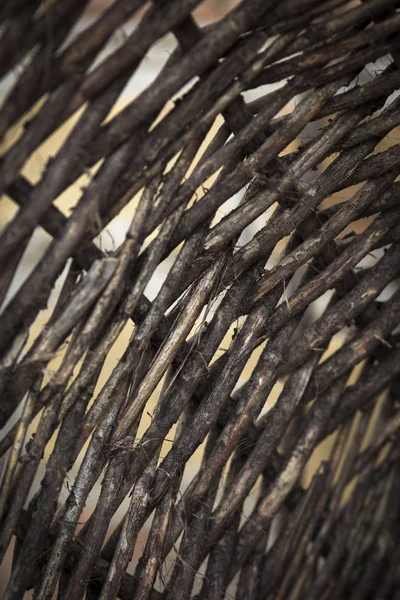Textura de fondo tejida a partir de ramas de cesta vieja — Foto de Stock