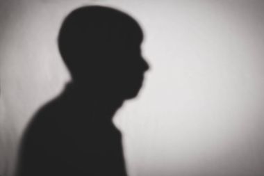 adam profil sayfası beyaz doku silüeti