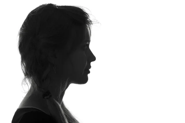 Silhouet mode portret van een vrouw — Stockfoto