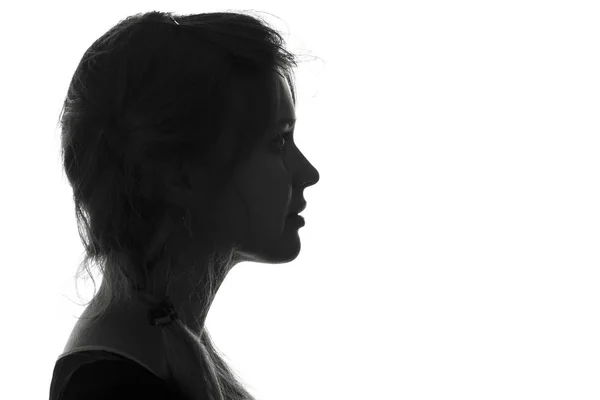 Silhouet mode portret van een vrouw — Stockfoto