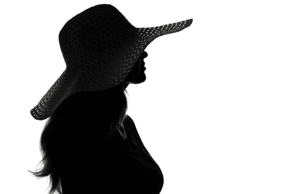 戴帽子的女人的相貌 — 图库照片