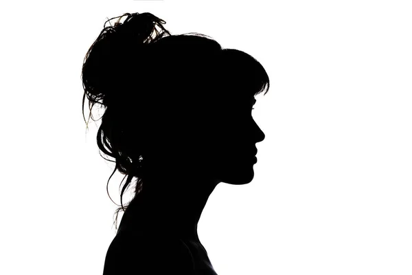 kadın baş kavramı güzellik ve moda güzel profil silüeti