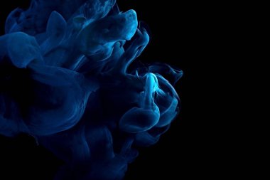 Akış su, renkli mürekkep bulut, arka plan boya