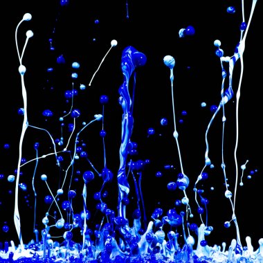 sıçrama akrilik boya, arka plan siyah renkleri karıştırma