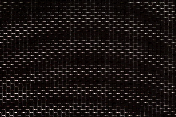 Metallnetzstruktur, schwarzer, dunkler Hintergrund, Materialmuster — Stockfoto
