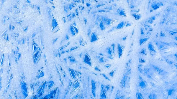 Winter Icy Blue Background Water River Froze Were Beautiful Patterns — Stock Photo, Image