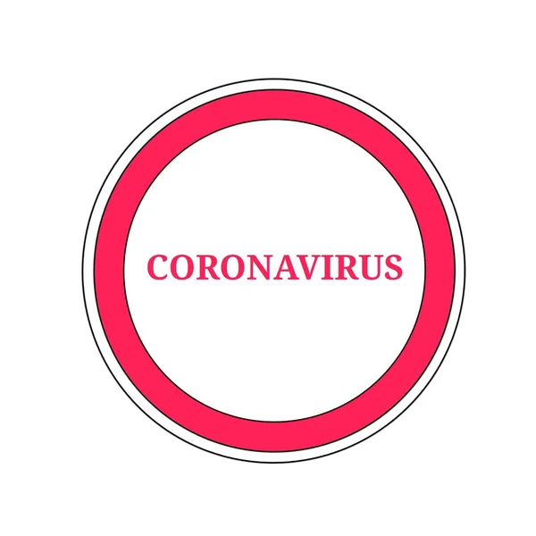 Slova Coronavirus Značce Stop — Stock fotografie