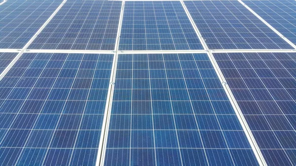 Güneş panelleri yere kurulur, güneş ışığı üzerine düşer, çevre dostu yenilenebilir enerji, ucuz ve modern elektrik üretme yolu