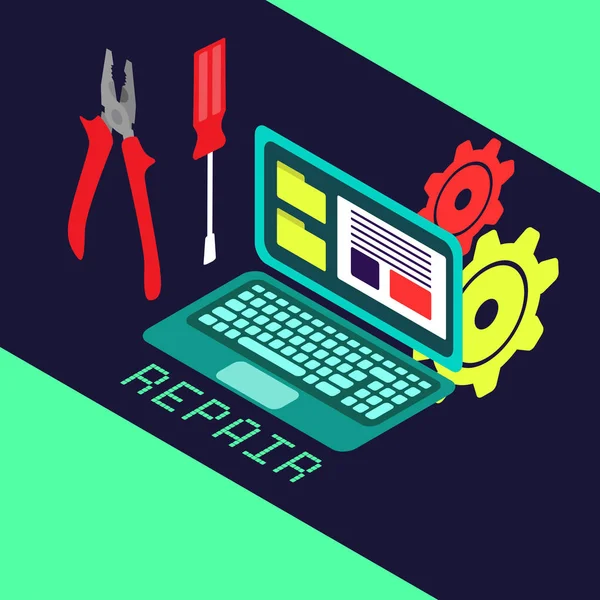 Illustration Laptop Repair Isometric — Stock Photo, Image