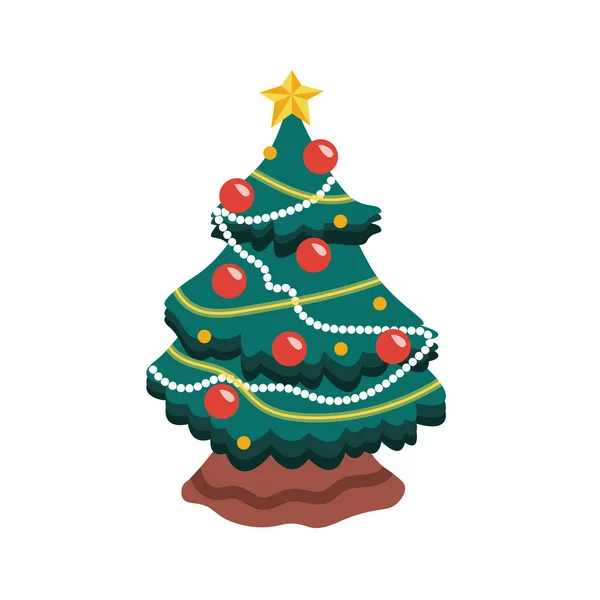 Weihnachtsbaum Mit Spielzeug Geschmückt — Stockfoto