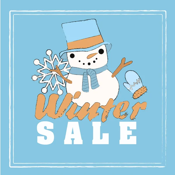 Banner Winter Elements Inscription Winter Sale — Stock Photo, Image