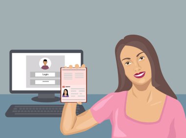 Bilgisayarınızın arka planında pasaport olan fotoğraf, doğrulamak için.