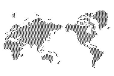 Dünya haritası. Gri dünya haritası. Görüntü
