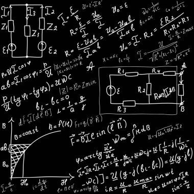 Matematiksel denklemler ve formüller - illüstrasyon