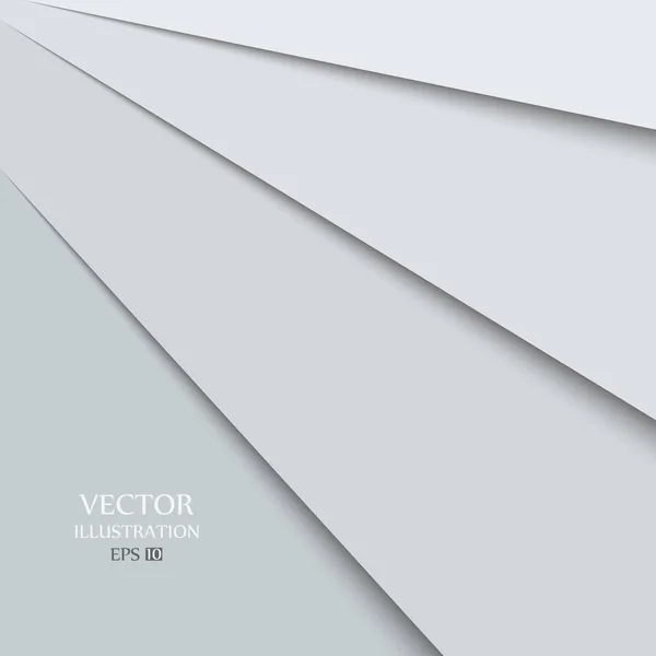 Abstrakter Weißer Vektorhintergrund Mit Wellenpapierschichten — Stockfoto