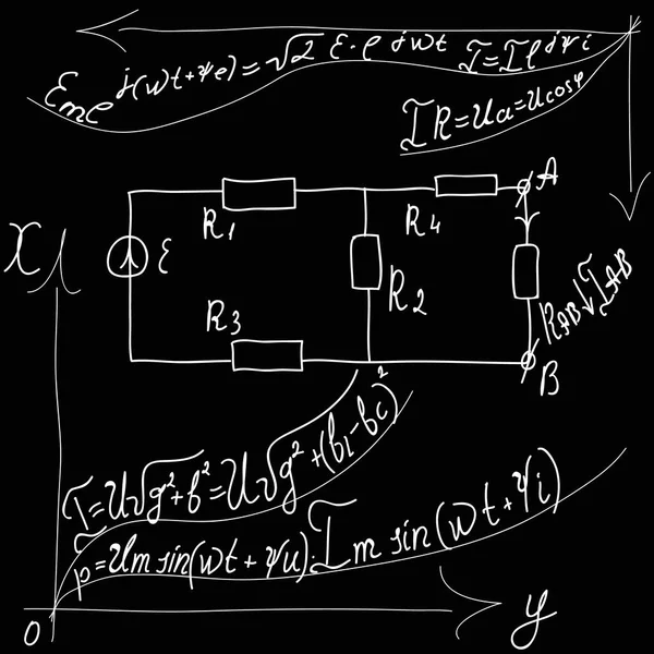 Ecuaciones Fórmulas Matemáticas Ilustración — Foto de Stock