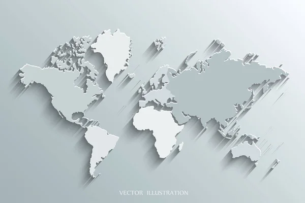 Политическая Карта Мира Голубая Карта Мира Иллюстрация — стоковое фото