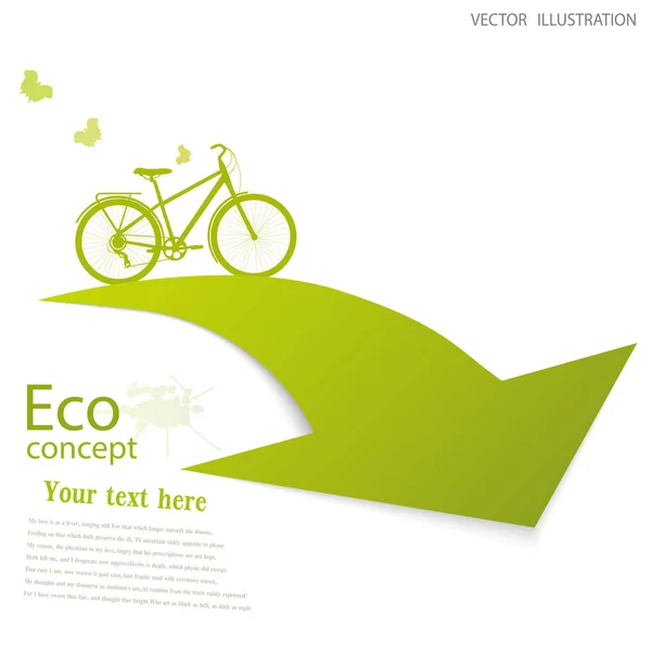 Bici Globo Mondo Ecologico Illustrazione Ecologia Concetto Info Grafica Design — Foto Stock