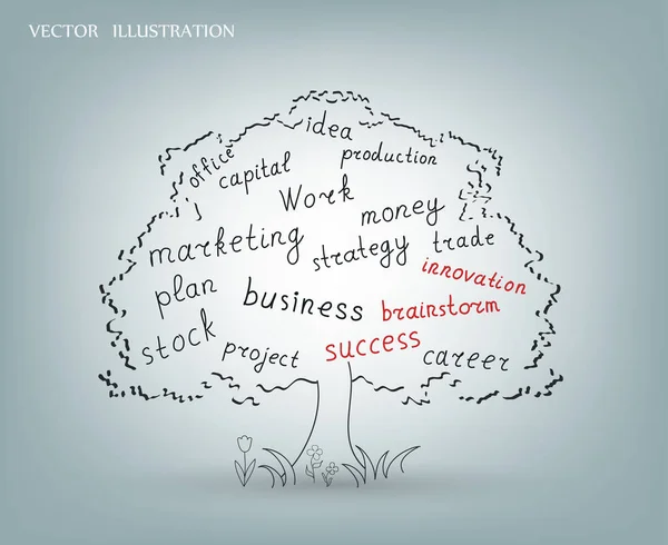 Desenho Gráficos Gráficos Ideia Conceito Plano Estratégia Negócios Uma Árvore — Fotografia de Stock