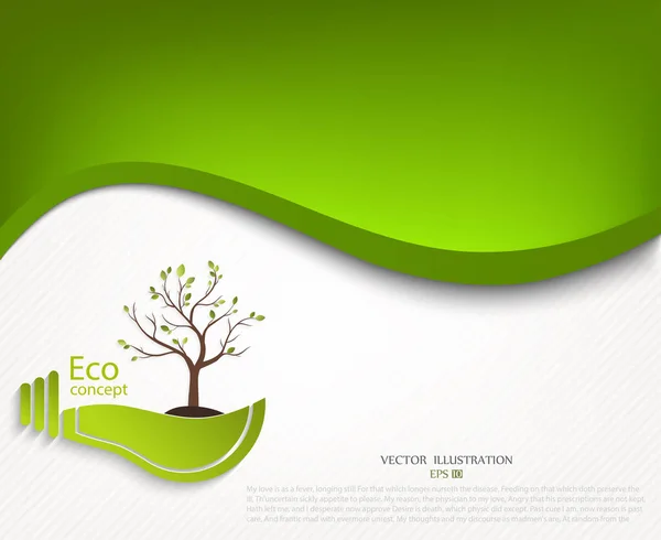 Environmentally friendly world. Tree growing inside the light bulb. Illustration of ecology the concept of info graphics modern design. The icon, sign. Ecological concepts. Idea.